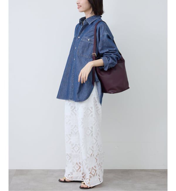 SLOBE IENA「《予約》LEDENIM LABOR FORM デニムシャツ」|シャツ・ブラウス|