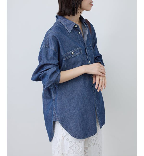 SLOBE IENA「《予約》LEDENIM LABOR FORM デニムシャツ」|シャツ・ブラウス|