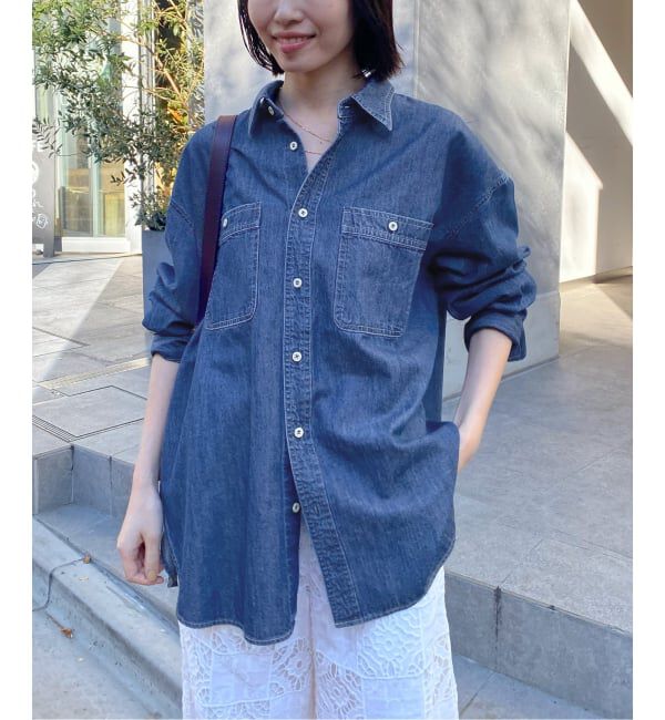 SLOBE IENA「《予約》LEDENIM LABOR FORM デニムシャツ」|シャツ・ブラウス|