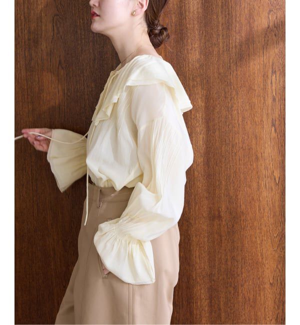 IENA「フリルピンタックブラウス」|シャツ・ブラウス|