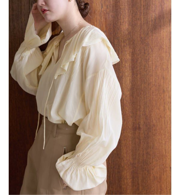 IENA「フリルピンタックブラウス」|シャツ・ブラウス|
