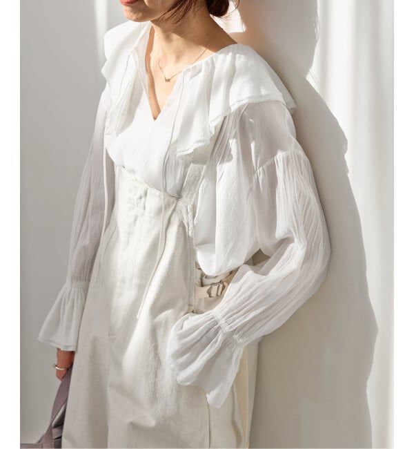 IENA「フリルピンタックブラウス」|シャツ・ブラウス|