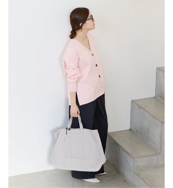 IENA「《新色/追加》ファインコットンスムースVネックカーディガン」|カーディガン|