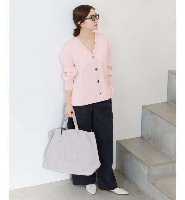 IENA「《新色/追加》ファインコットンスムースVネックカーディガン」|カーディガン|