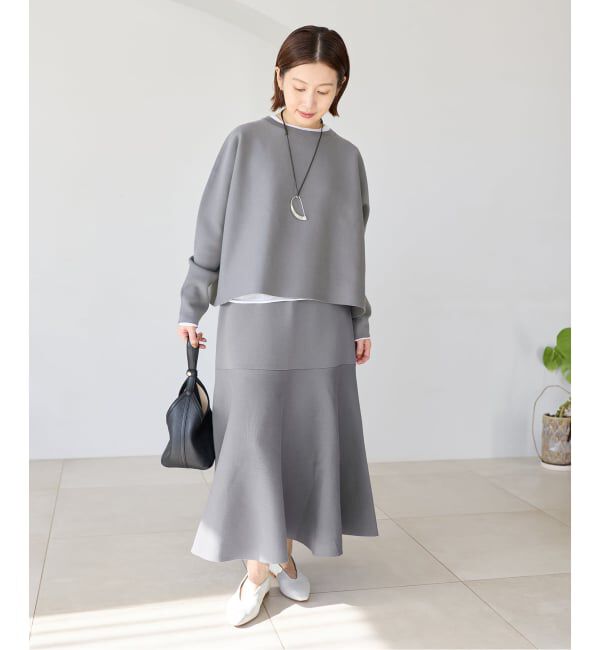 IENA「ファインコットンスムーススカート」|スカート|