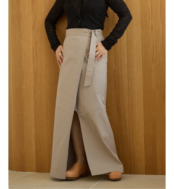 IENA LA BOUCLE「《予約》IENA LA BOUCLE チノラップスカート」|スカート|