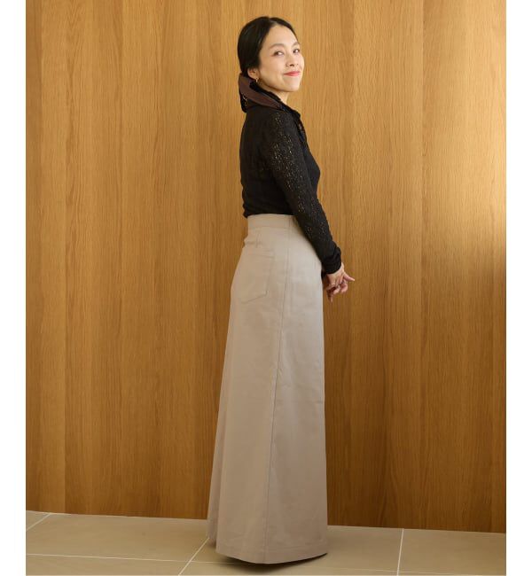 IENA LA BOUCLE「《予約》IENA LA BOUCLE チノラップスカート」|スカート|