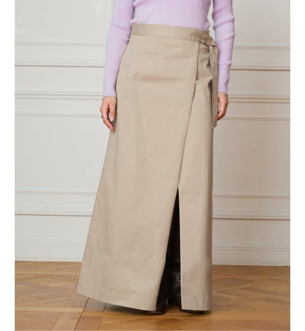 IENA LA BOUCLE「《予約》IENA LA BOUCLE チノラップスカート」|スカート|