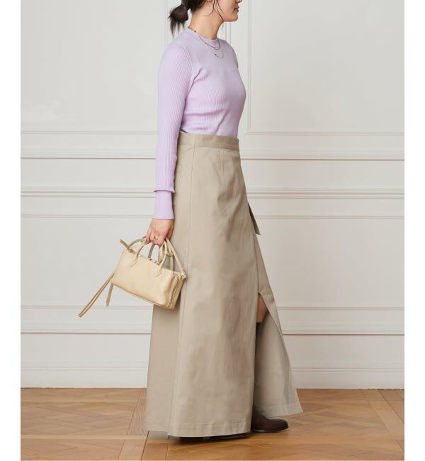 IENA LA BOUCLE「《予約》IENA LA BOUCLE チノラップスカート」|スカート|