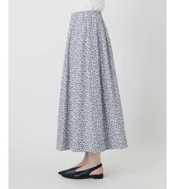SLOBE IENA「《予約》Blue Flowerタックスカート」|スカート|