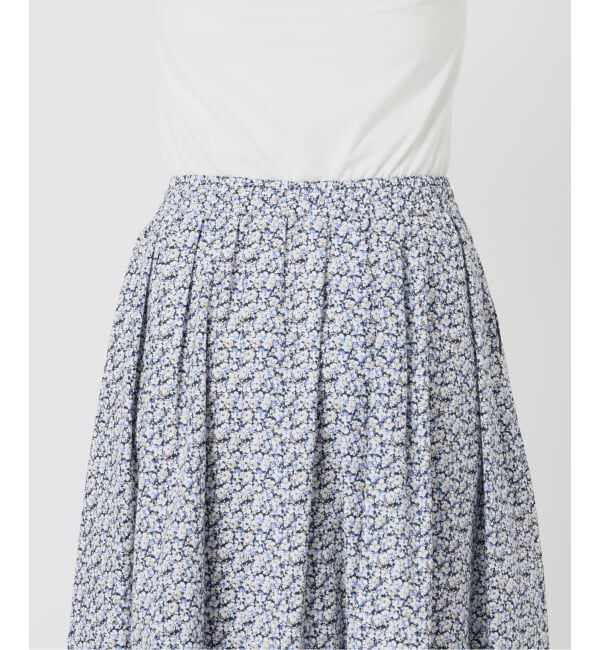 SLOBE IENA「《予約》Blue Flowerタックスカート」|スカート|