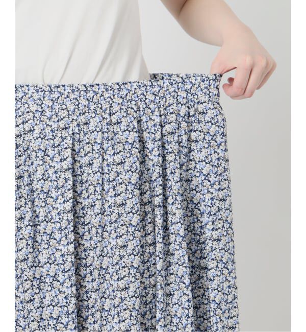 SLOBE IENA「《予約》Blue Flowerタックスカート」|スカート|