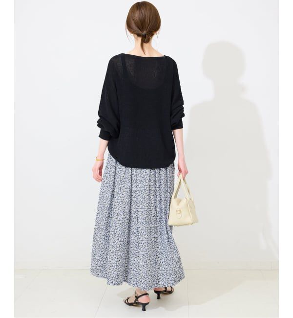 SLOBE IENA「《予約》Blue Flowerタックスカート」|スカート|