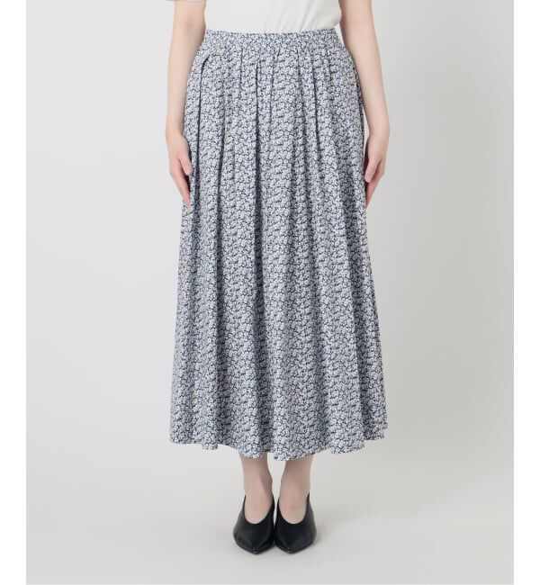SLOBE IENA「《予約》Blue Flowerタックスカート」|スカート|