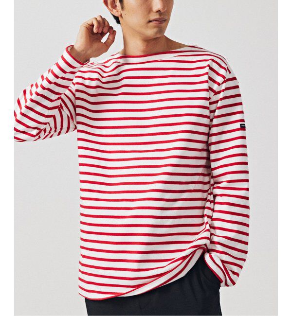 EDIFICE「【SAINT JAMES / セントジェームス】OUESSANT BORDER」|Tシャツ・カットソー|ボルドー