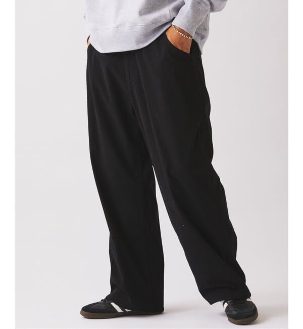 JOURNAL STANDARD relume「TECH &rdquo;SOLOTEX(R)&rdquo; コーデュロイ ウォッシャブル スクエア イージーパンツ」|スラックス|ブラック