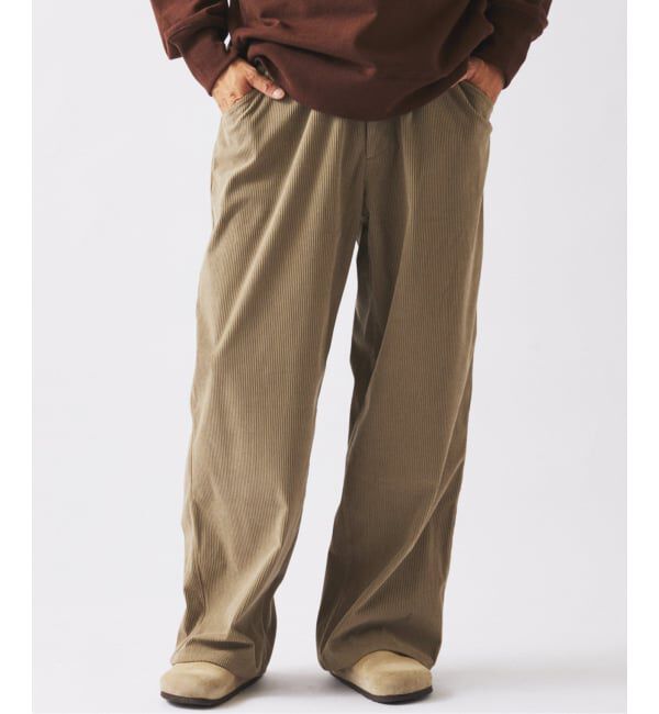JOURNAL STANDARD relume「TECH &rdquo;SOLOTEX(R)&rdquo; コーデュロイ ウォッシャブル スクエア イージーパンツ」|スラックス|