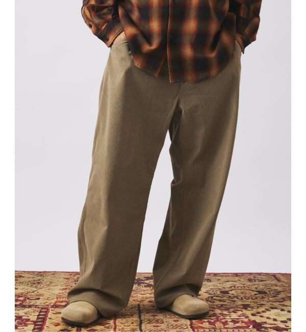 JOURNAL STANDARD relume「TECH &rdquo;SOLOTEX(R)&rdquo; コーデュロイ ウォッシャブル スクエア イージーパンツ」|スラックス|