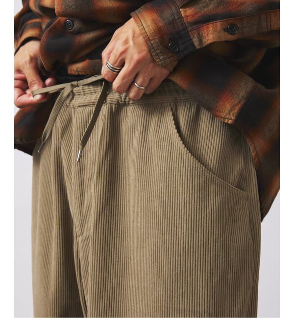 JOURNAL STANDARD relume「TECH &rdquo;SOLOTEX(R)&rdquo; コーデュロイ ウォッシャブル スクエア イージーパンツ」|スラックス|