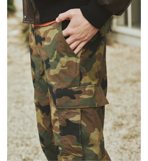 JOURNAL STANDARD「3D ミリタリー ジャングル ファティーグ 6ポケット カモ柄 パンツ」|カーゴ|