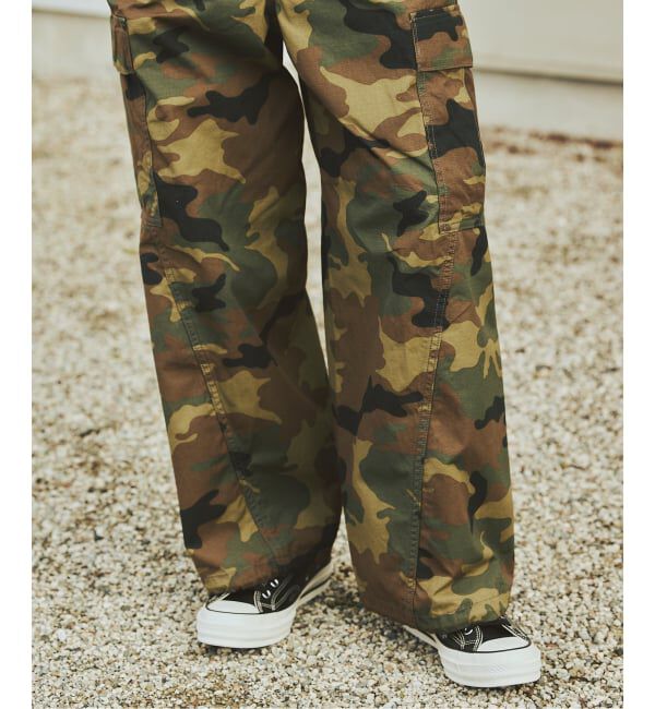 JOURNAL STANDARD「3D ミリタリー ジャングル ファティーグ 6ポケット カモ柄 パンツ」|カーゴ|