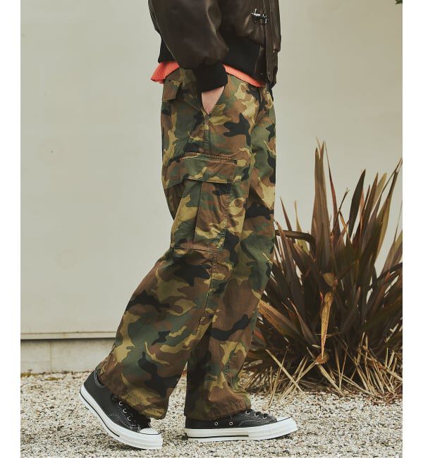JOURNAL STANDARD「3D ミリタリー ジャングル ファティーグ 6ポケット カモ柄 パンツ」|カーゴ|