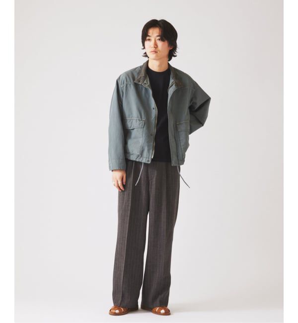 JOURNAL STANDARD relume「ウォッシャブル バスケット ストライプ ワイドスラックス(セットアップ対応可能)」|スラックス|