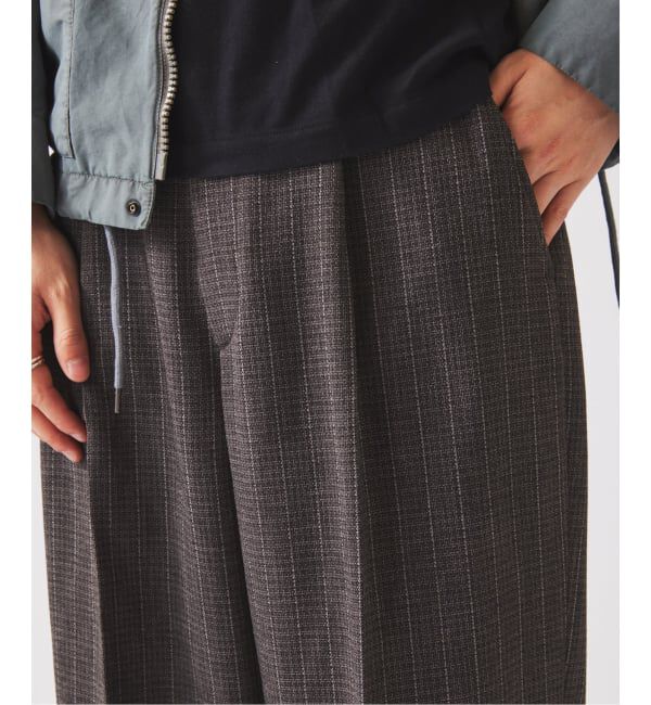 JOURNAL STANDARD relume「ウォッシャブル バスケット ストライプ ワイドスラックス(セットアップ対応可能)」|スラックス|