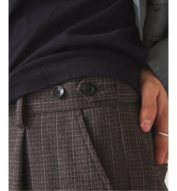 JOURNAL STANDARD relume「ウォッシャブル バスケット ストライプ ワイドスラックス(セットアップ対応可能)」|スラックス|