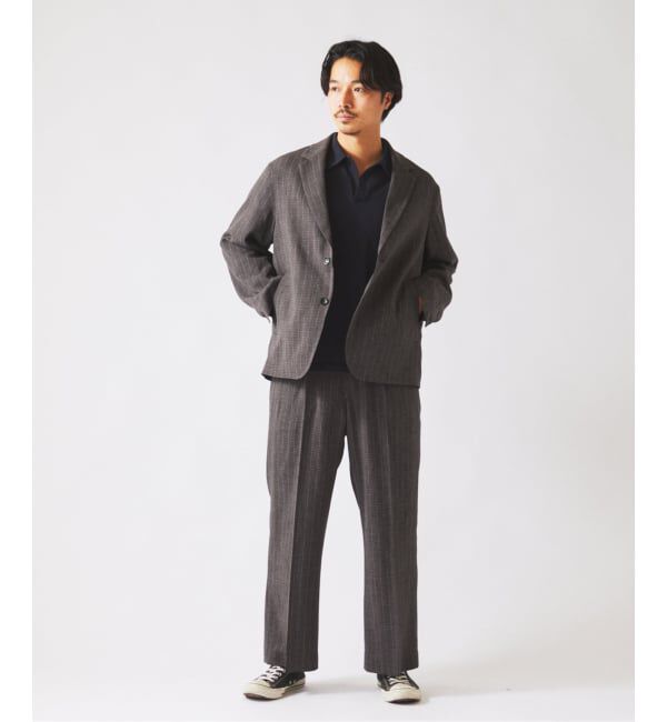 JOURNAL STANDARD relume「ウォッシャブル バスケット ストライプ ワイドスラックス(セットアップ対応可能)」|スラックス|