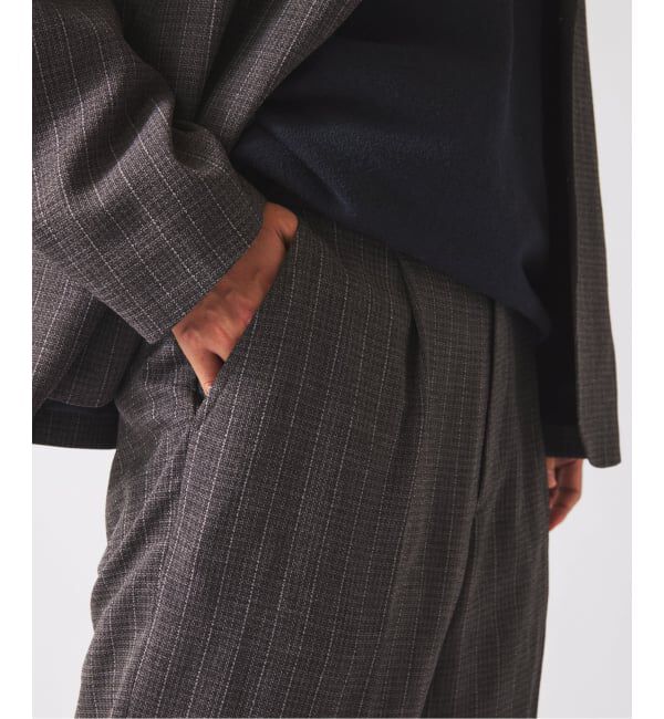 JOURNAL STANDARD relume「ウォッシャブル バスケット ストライプ ワイドスラックス(セットアップ対応可能)」|スラックス|