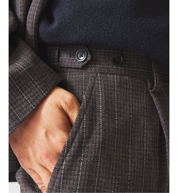 JOURNAL STANDARD relume「ウォッシャブル バスケット ストライプ ワイドスラックス(セットアップ対応可能)」|スラックス|