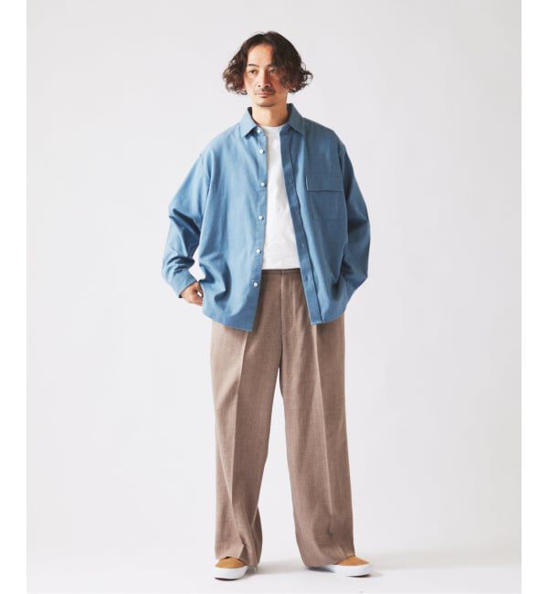 JOURNAL STANDARD relume「ウォッシャブル バスケット ストライプ ワイドスラックス(セットアップ対応可能)」|スラックス|