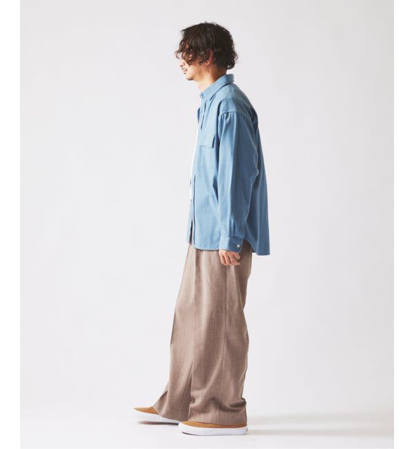 JOURNAL STANDARD relume「ウォッシャブル バスケット ストライプ ワイドスラックス(セットアップ対応可能)」|スラックス|