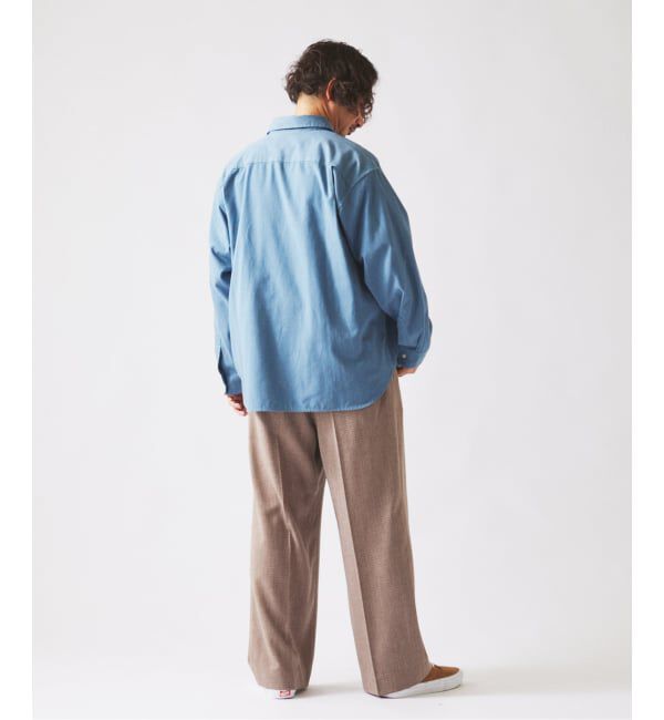 JOURNAL STANDARD relume「ウォッシャブル バスケット ストライプ ワイドスラックス(セットアップ対応可能)」|スラックス|