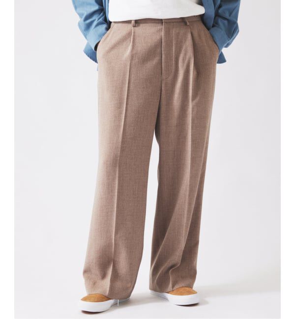 JOURNAL STANDARD relume「ウォッシャブル バスケット ストライプ ワイドスラックス(セットアップ対応可能)」|スラックス|