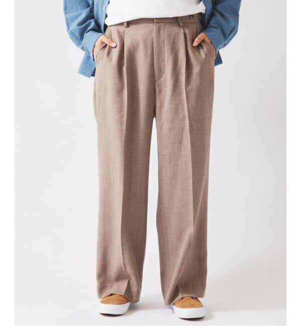 JOURNAL STANDARD relume「ウォッシャブル バスケット ストライプ ワイドスラックス(セットアップ対応可能)」|スラックス|