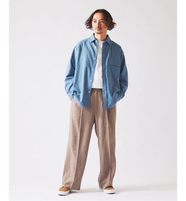 JOURNAL STANDARD relume「ウォッシャブル バスケット ストライプ ワイドスラックス(セットアップ対応可能)」|スラックス|