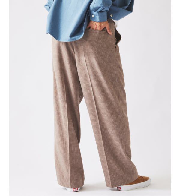 JOURNAL STANDARD relume「ウォッシャブル バスケット ストライプ ワイドスラックス(セットアップ対応可能)」|スラックス|