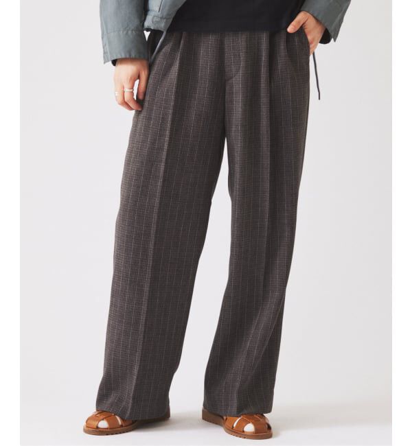 JOURNAL STANDARD relume「ウォッシャブル バスケット ストライプ ワイドスラックス(セットアップ対応可能)」|スラックス|