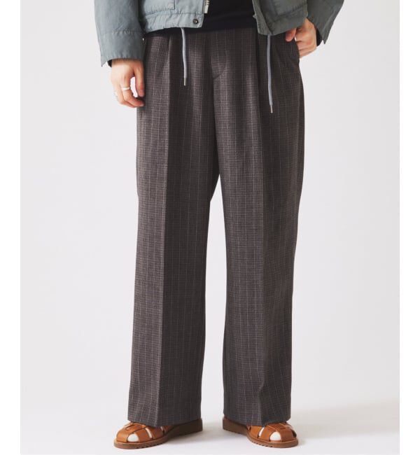 JOURNAL STANDARD relume「ウォッシャブル バスケット ストライプ ワイドスラックス(セットアップ対応可能)」|スラックス|
