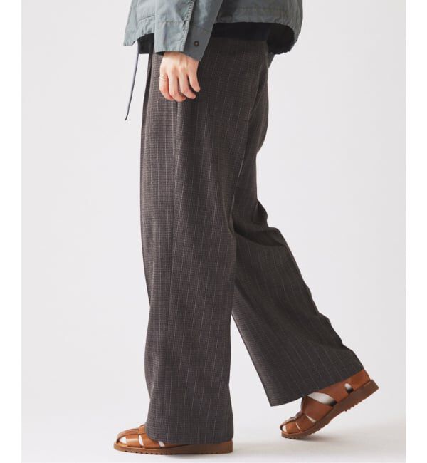 JOURNAL STANDARD relume「ウォッシャブル バスケット ストライプ ワイドスラックス(セットアップ対応可能)」|スラックス|