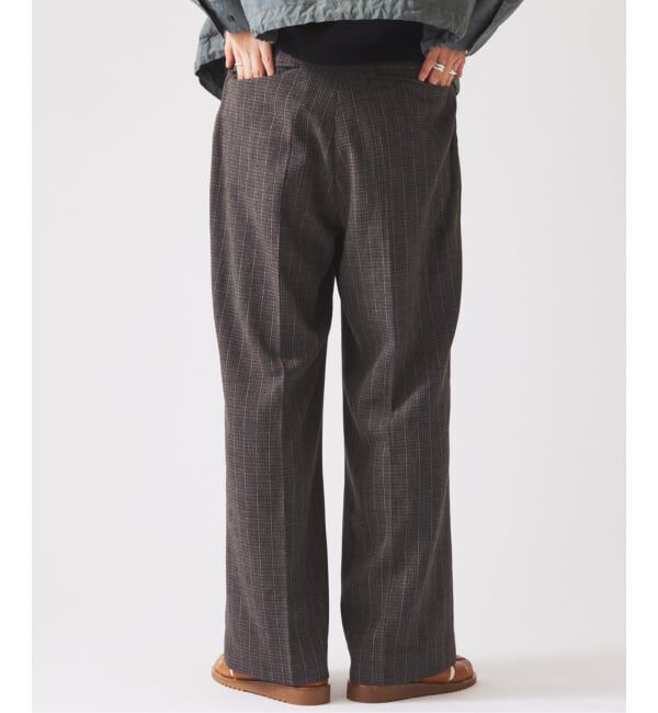 JOURNAL STANDARD relume「ウォッシャブル バスケット ストライプ ワイドスラックス(セットアップ対応可能)」|スラックス|