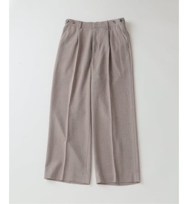 JOURNAL STANDARD relume「ウォッシャブル バスケット ストライプ ワイドスラックス(セットアップ対応可能)」|スラックス|ブラウン C