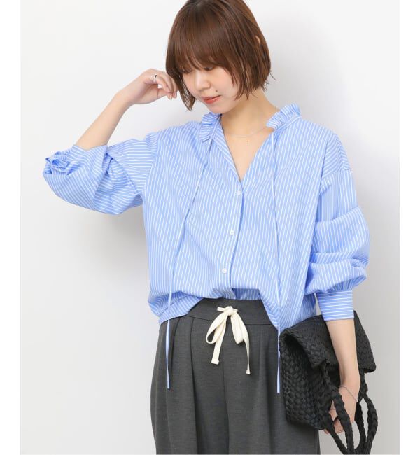 JOURNAL STANDARD relume「ハイカウントストライプスタンドカラー2way」|シャツ・ブラウス|