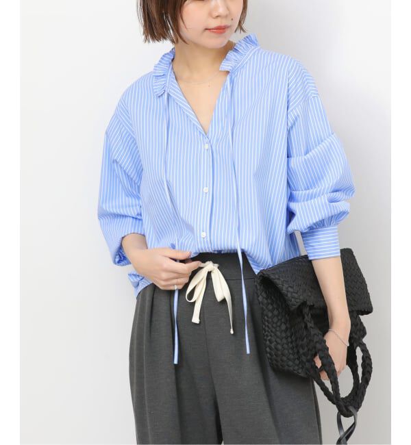 JOURNAL STANDARD relume「ハイカウントストライプスタンドカラー2way」|シャツ・ブラウス|
