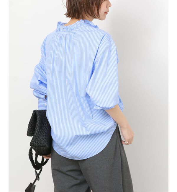 JOURNAL STANDARD relume「ハイカウントストライプスタンドカラー2way」|シャツ・ブラウス|