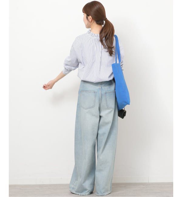 JOURNAL STANDARD relume「ハイカウントストライプスタンドカラー2way」|シャツ・ブラウス|