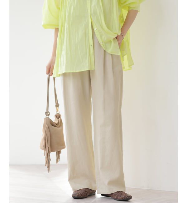 JOURNAL STANDARD relume「《予約》［26SS新作］リネンフィールタックパンツ」|スラックス|