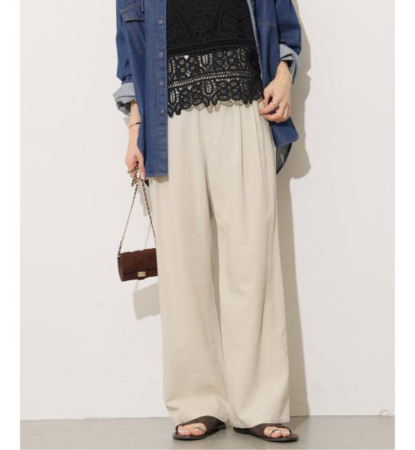 JOURNAL STANDARD relume「《予約》［26SS新作］リネンフィールタックパンツ」|スラックス|